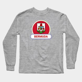 Bermuda Country Badge - Bermuda Flag Long Sleeve T-Shirt